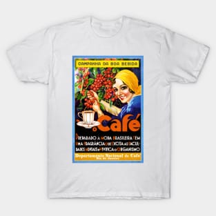 Vintage Travel Poster Brazil Cafe T-Shirt